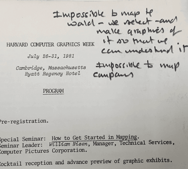 Quote from Roger Tomlinson about mapmaking. Via Library of Congress.