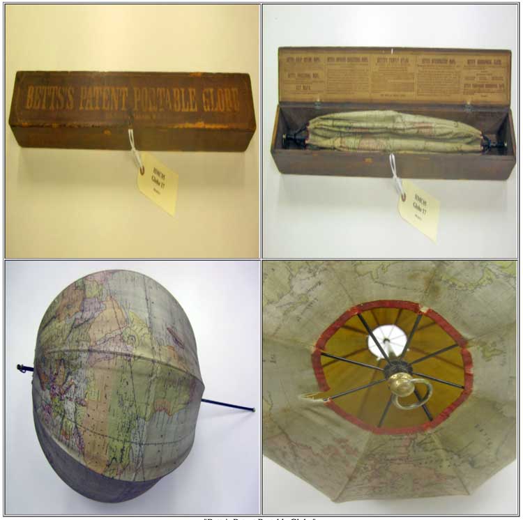 By the Queen's Royal Setters Patent. Betts's New Portable Terrestrial Globe. London: John Betts, n.d. (ca. 1850). Source: Princeton University.