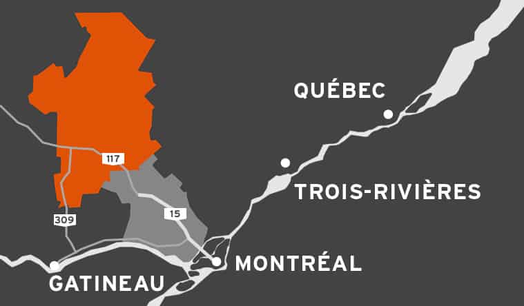 Où se trouve les Hautes-Laurentides Où se trouve les Hautes-Laurentides