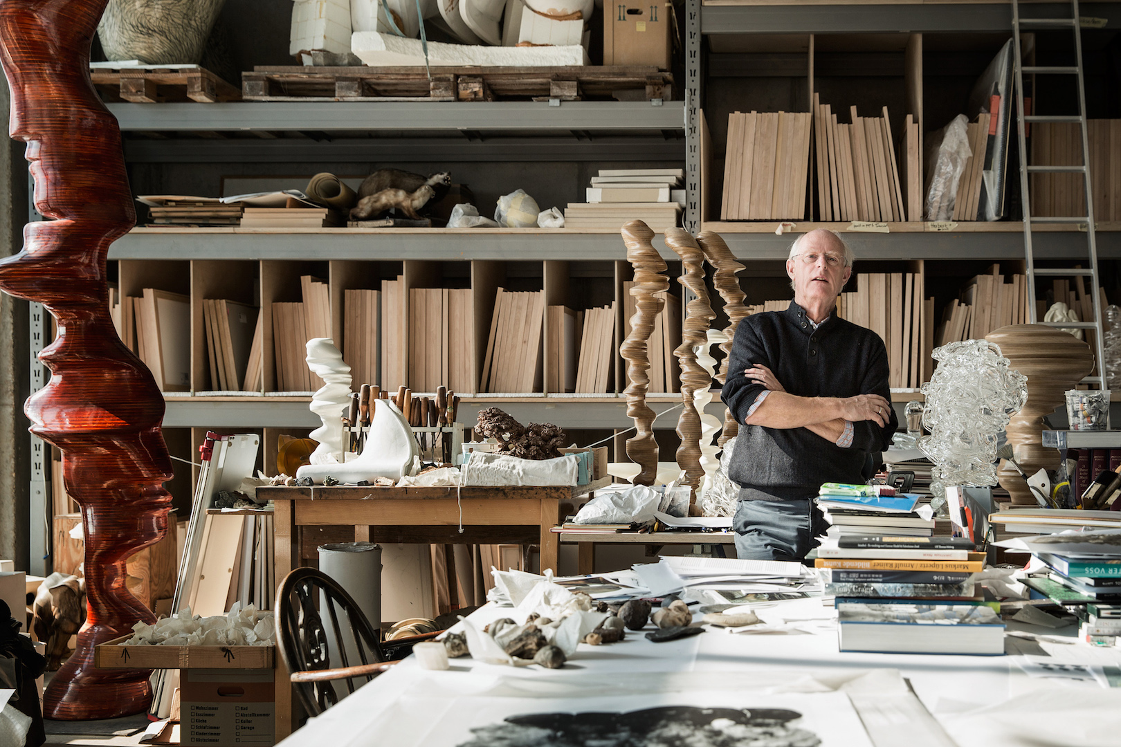 Tony Cragg in seinem Wuppertaler Atelier | Foto: Markus J. Feger