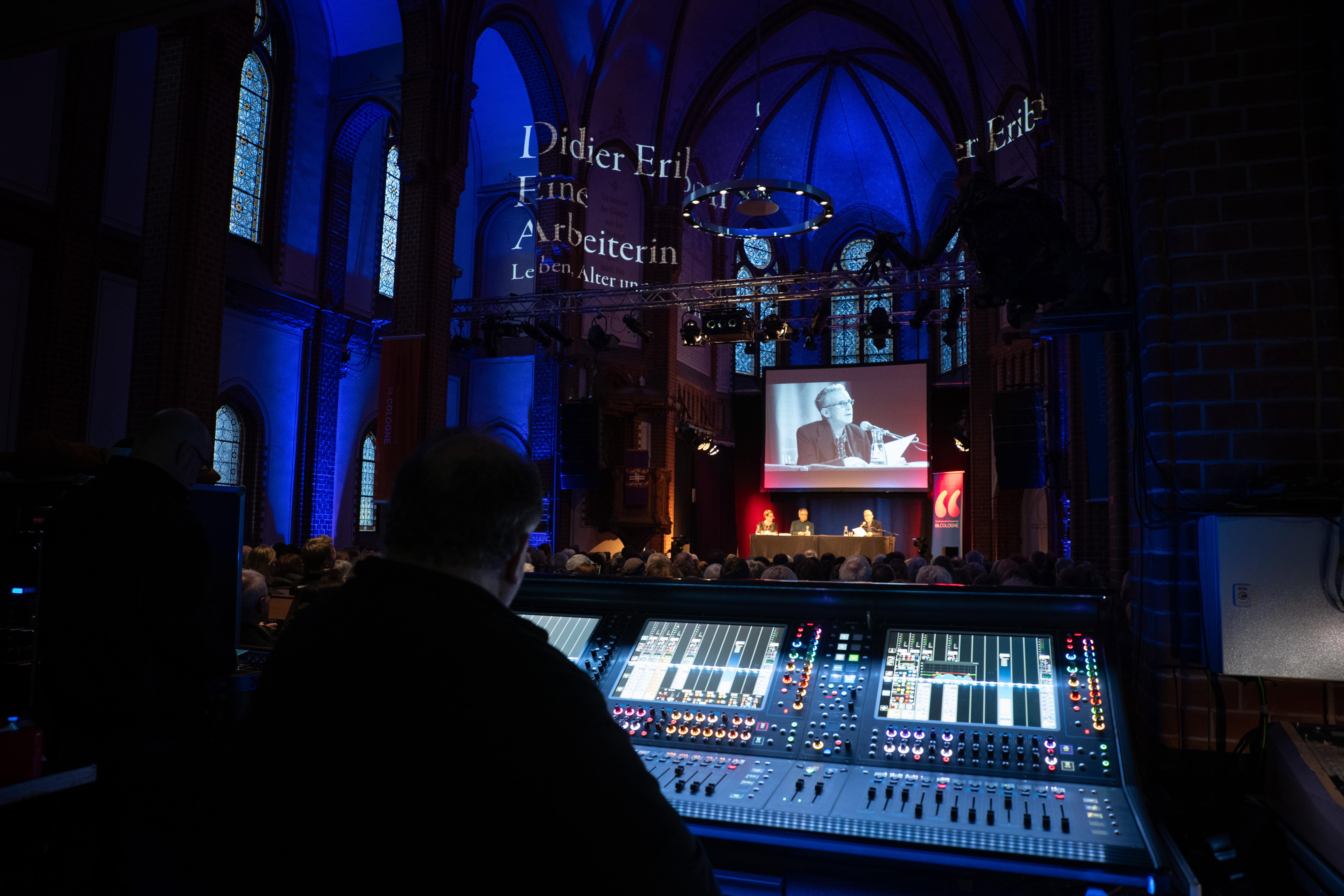 Blick in die Kulturkirche Köln zur Lit.Cologne 2024. Foto: Katja Tauber