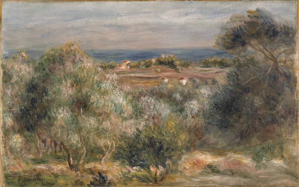 Pierre-Auguste Renoir: Blick von Haut de Cagnes aufs Meer, 1910, Öl auf Leinwand, Foto: Achim Kukulies