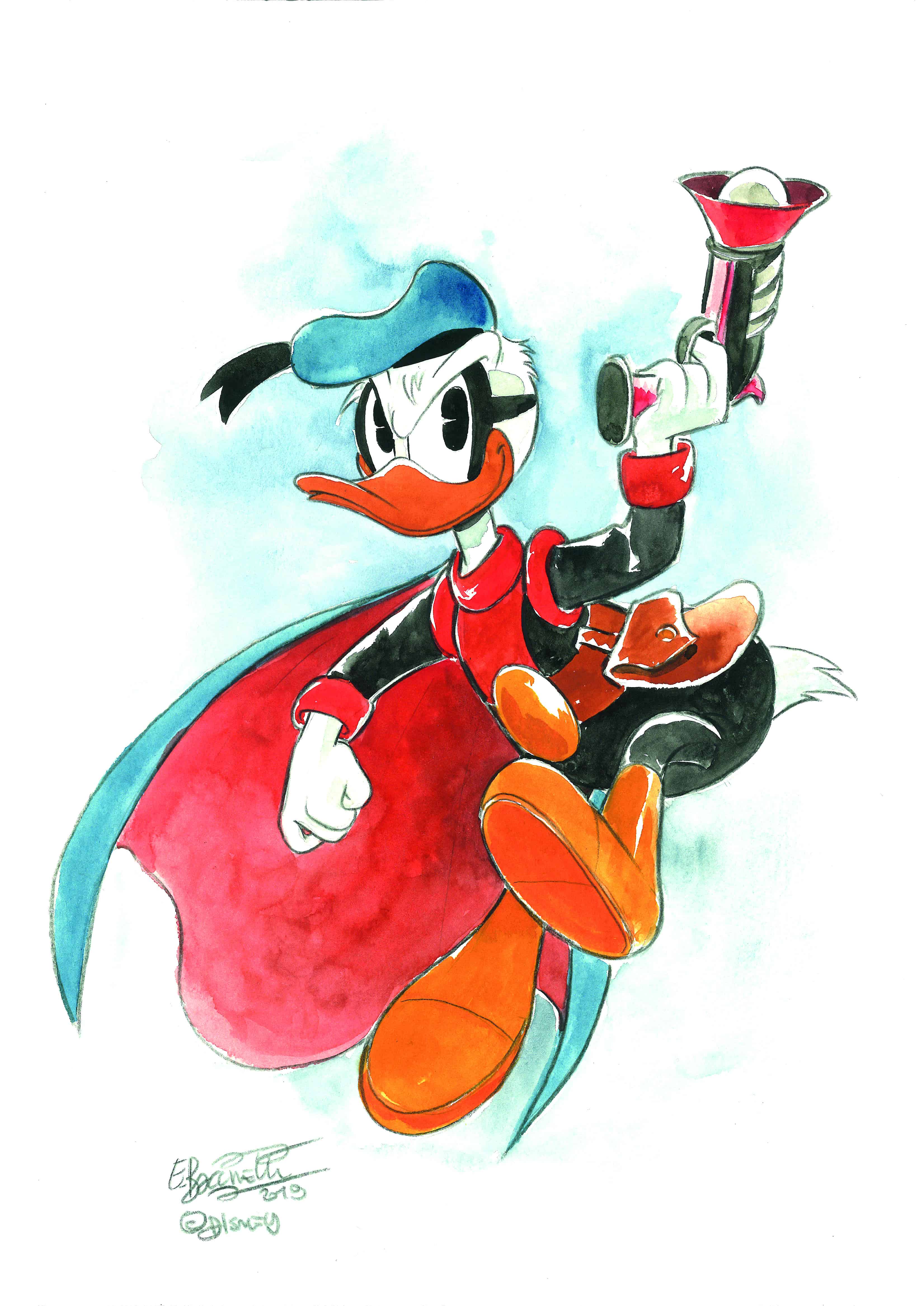 Emmanuele Baccinelli (*1988) Phantomias, 2019 Mischtechnik auf Papier 29,6 x 20,4 cm Privatsammlung © Disney
