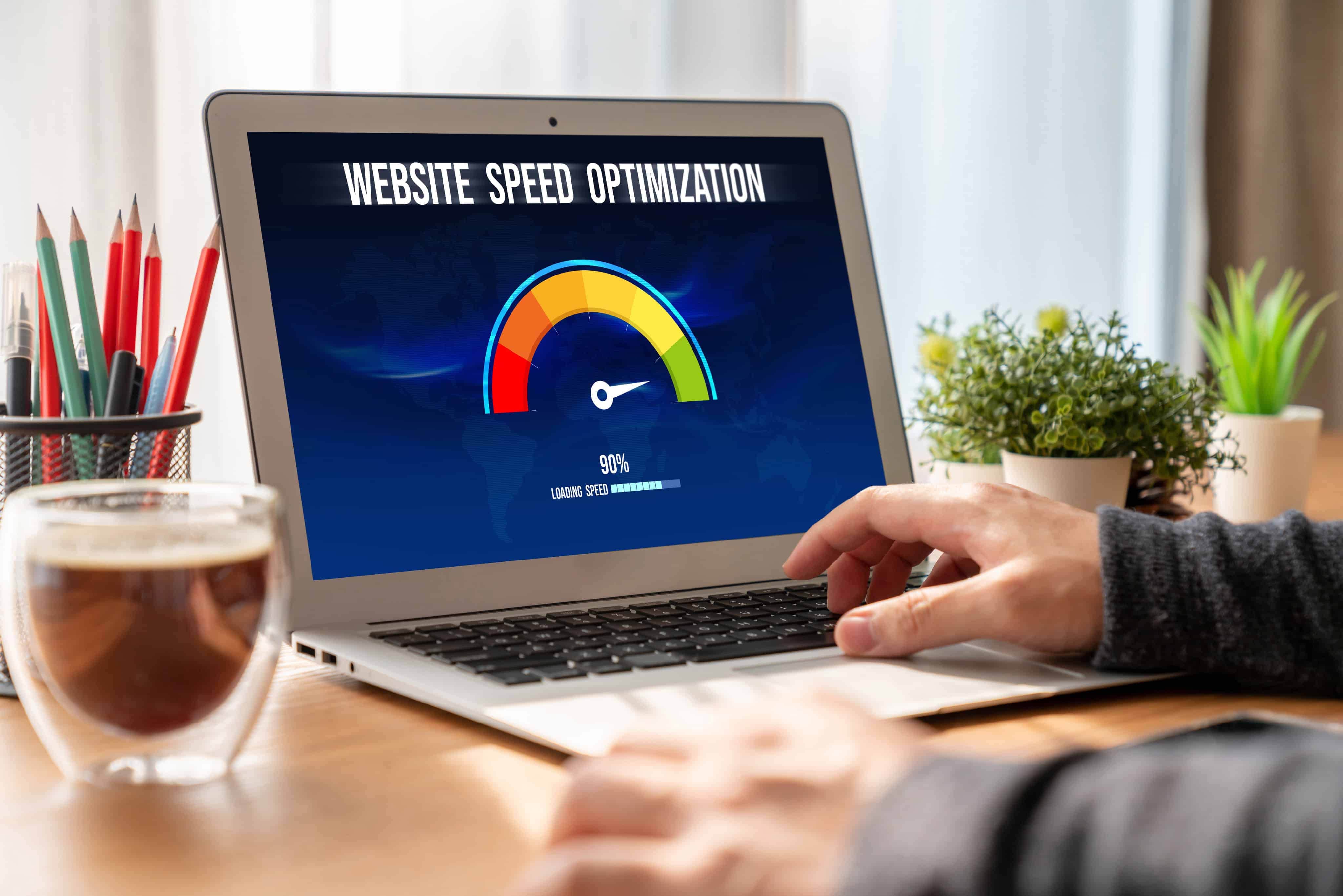 Website speed audit on a computer