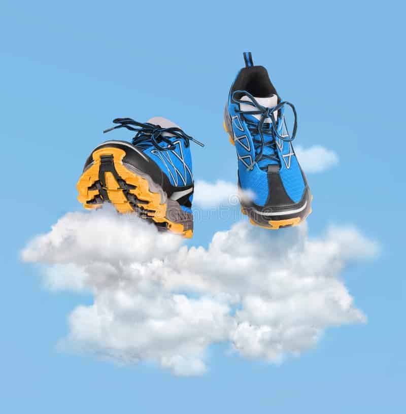 soft running walking concept blue sport shoes clouds easy 43910593