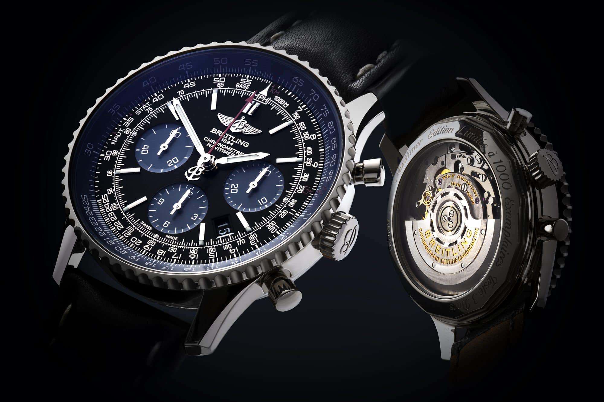 Luxury watch - Breitling Navitimer - Limited Edition. Front and back