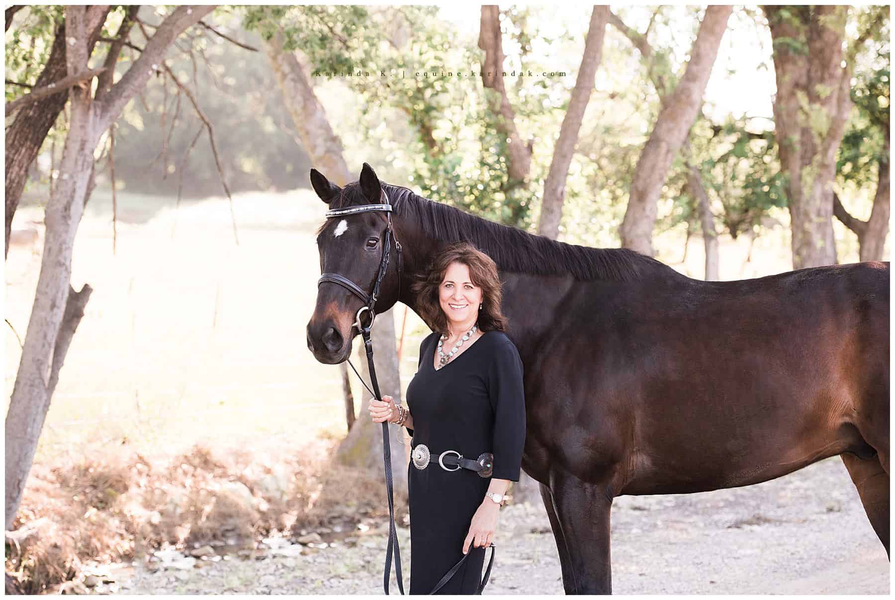 horse and rider matching portraits