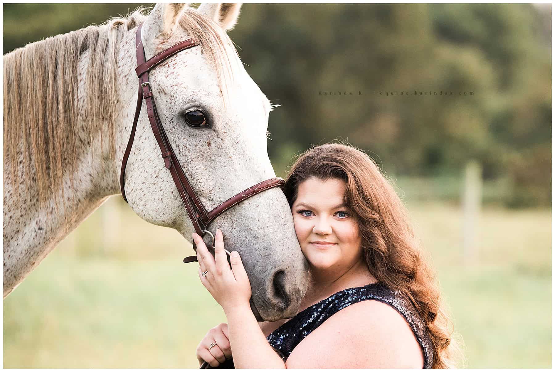 horse and rider close up face shot