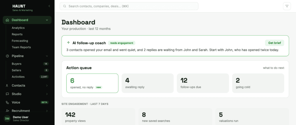 mock dashboard
