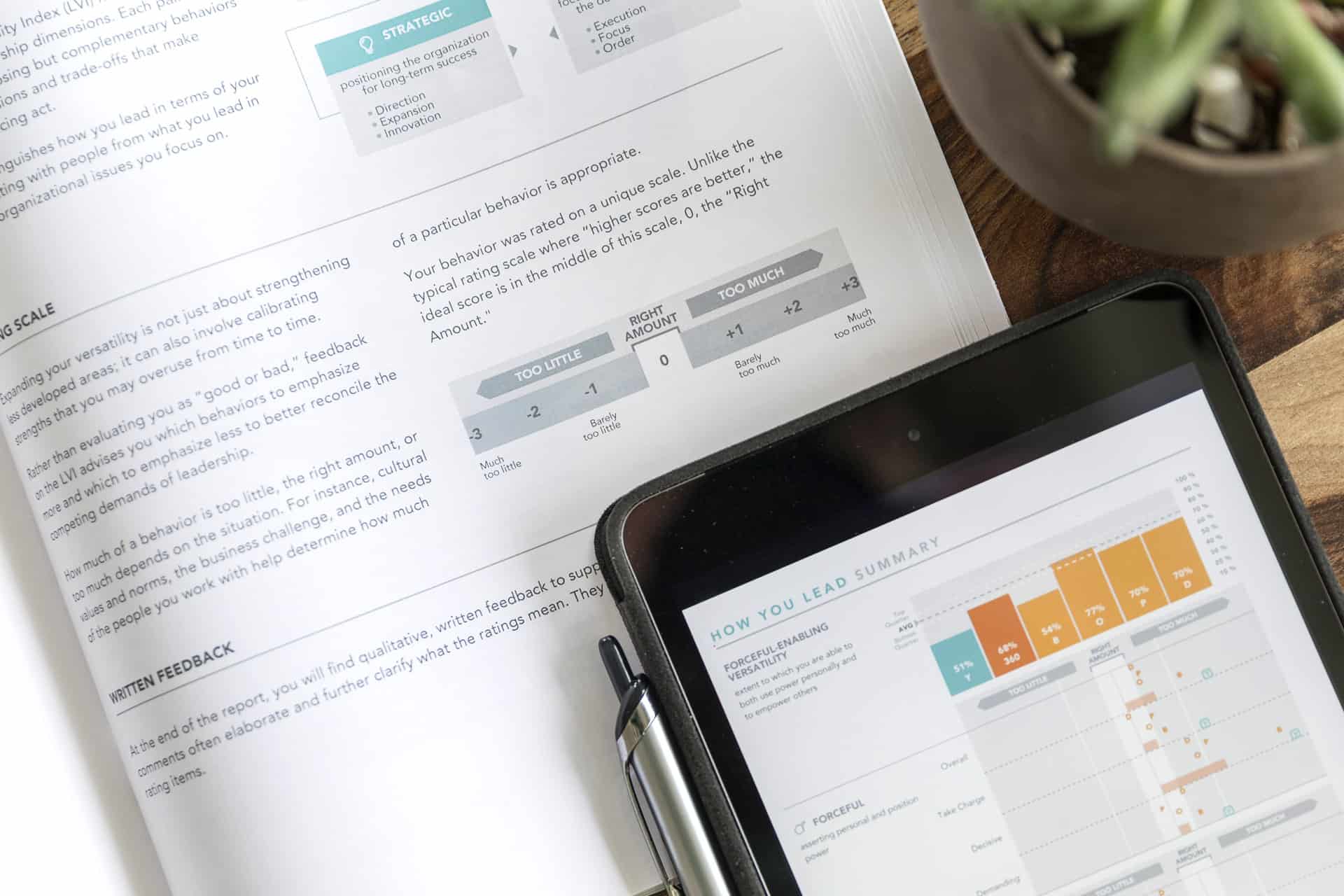 LVI report excerpts shown in print and on an ipad