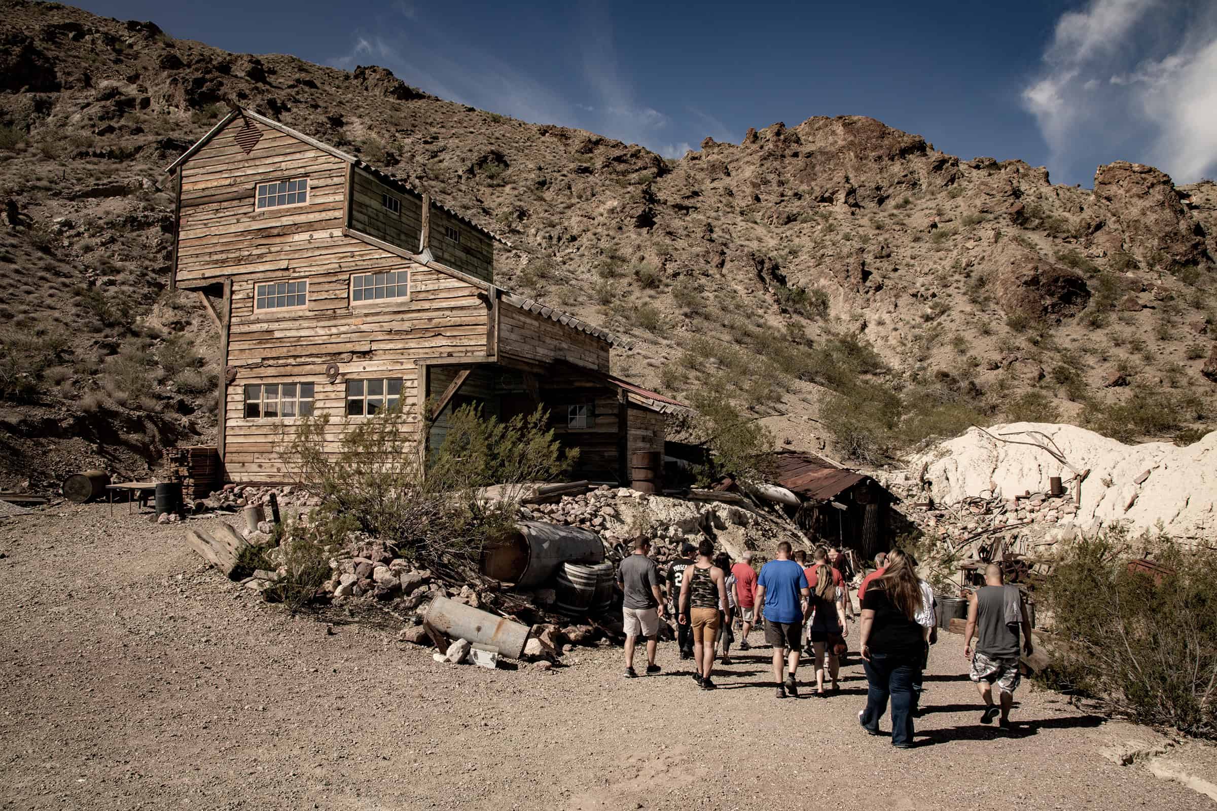 a photo during a mine tour at El Dorado Canyon/Nelson Ghost Town