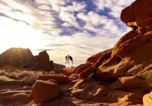 Sunset wedding Las Vegas