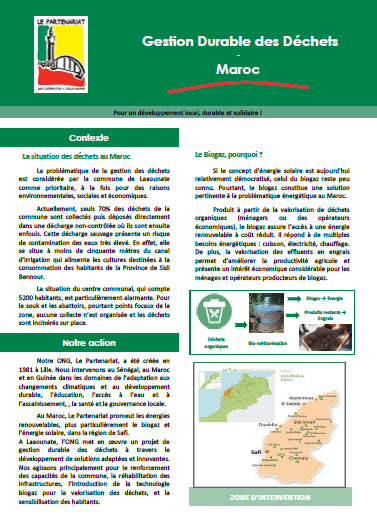 Fiche Projet - Gestion des déchets à Laanouate (Maroc)