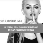 photo d'une femme qui fait chut avec texte : "chirurgiens plasticiens info : le portail de la chirurgie esthétique et de la médécine esthétique"