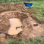 Work in progress on the wildlife pond