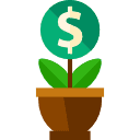 Investment growth plant icon