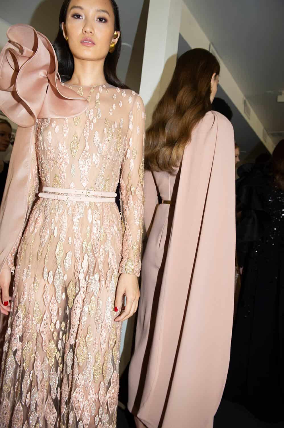 slim fit dress slacks Elie Saab Floral Embroidery Tulle Floral Gown – Runway Catalog main image 1
