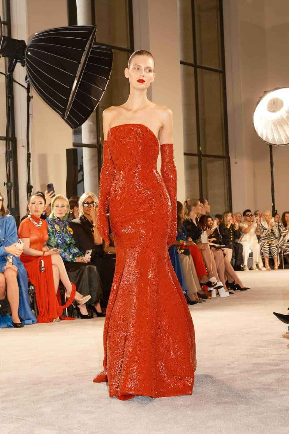 red schiaparelli dress STUNNING RED BELLA Bella Hadid appears in Schiaparelli Haute Couture Fall  Winter 2025/26, designed by Daniel Roseberry, to present her new series The  Beauty, directed by Ryan Murphy. Bella Hadid wears a