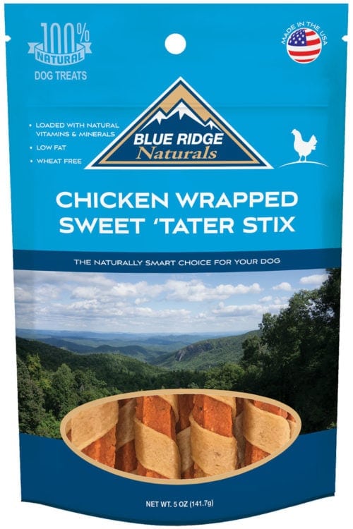 Blue Ridge Naturals Chicken Wrapped Sweet 'Tater Stix Dog Treats