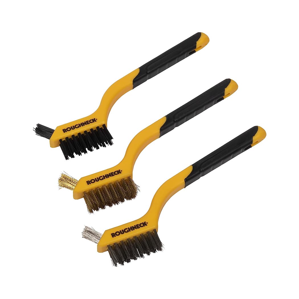 Roughneck 3 Piece Wide Wire Brush Set | Cornish Lime