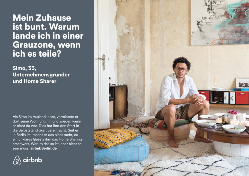 Testimonial Kampagne für Airbnb: Portraits von Airbnb Hosts in ihren Wohnungen