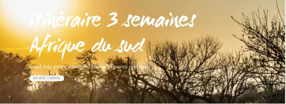 Itinéraire Afrique du sud