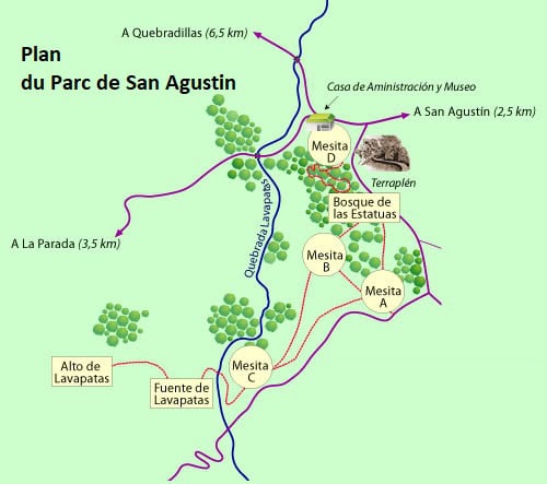 carte san agustin colombie