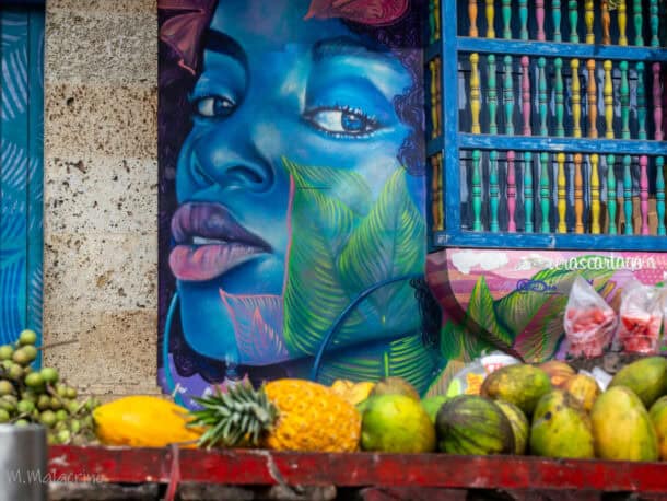 Street art Carthagène Colombie