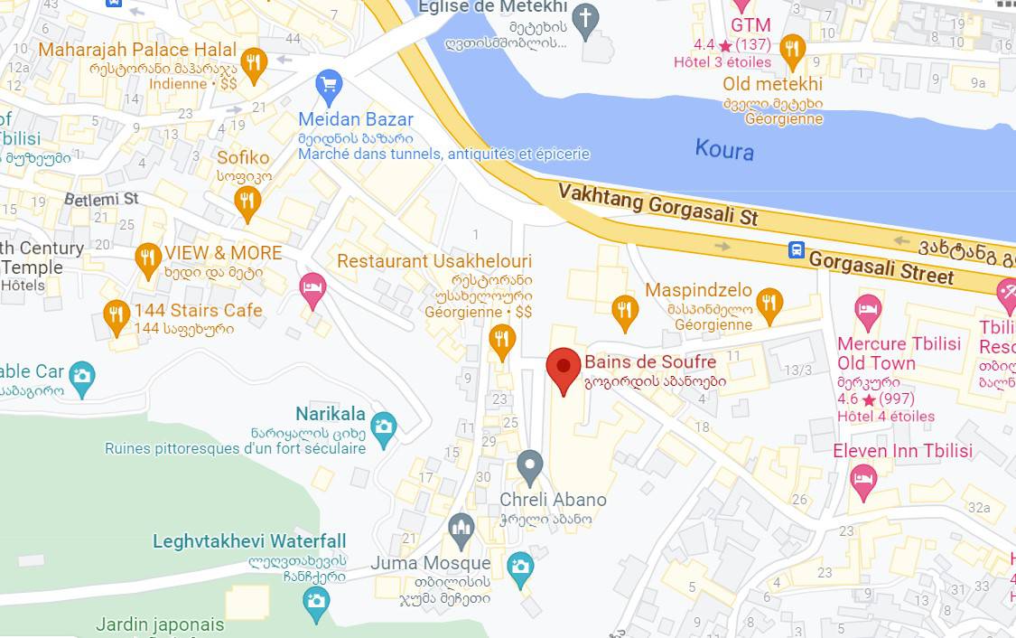Bains tbilisi : où ?