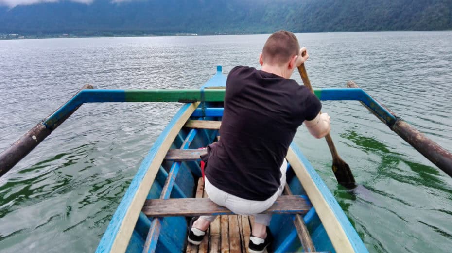 Pagayer lac Bratan Bali
