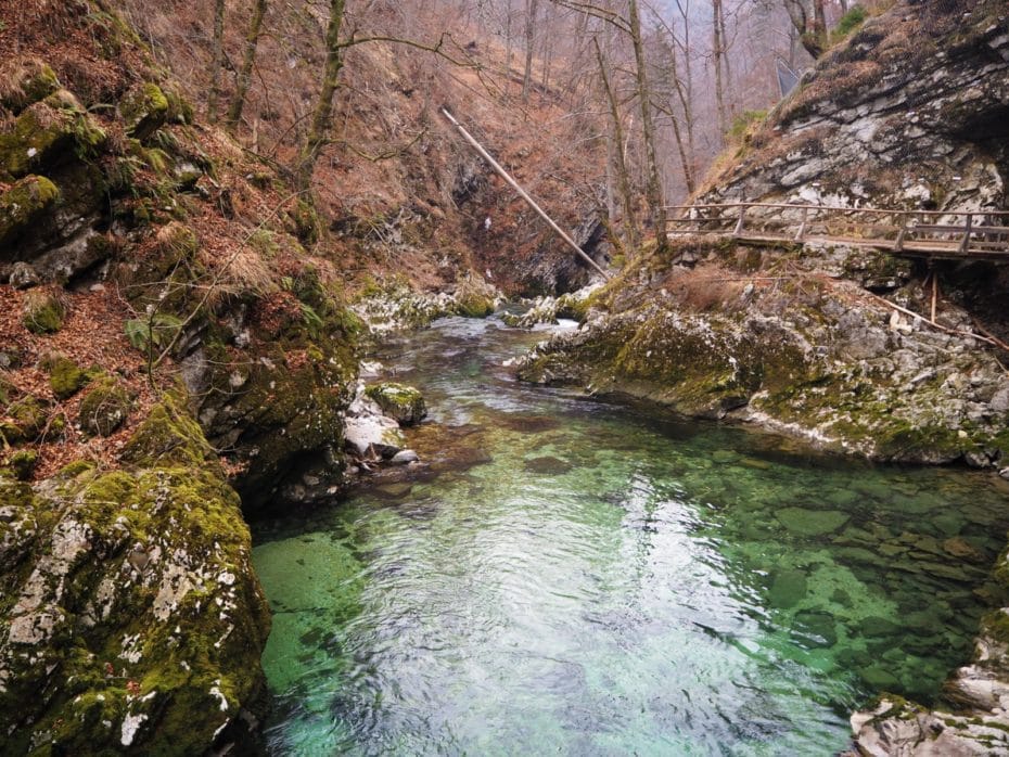 Les gorges Vintgar hiver