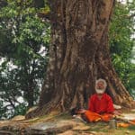 méditation sâdhu, collines de Pokhara