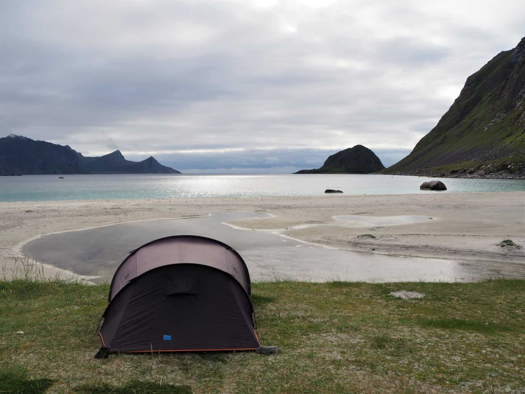 voyage Lofoten Bivouac Plage 