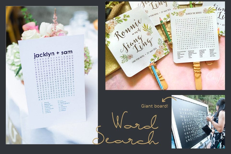 เกมส์งานแต่ง, ไอเดียงานแต่ง