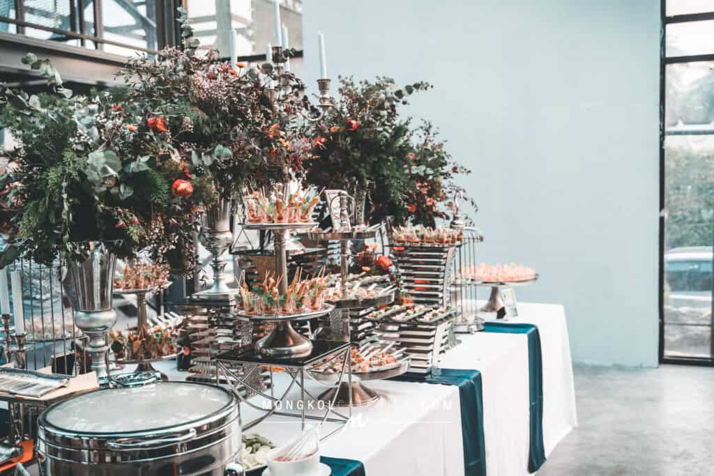 จัดเลี้ยงค็อกเทลงานแต่งงาน ตีมสีน้ำเงิน @ About Studio