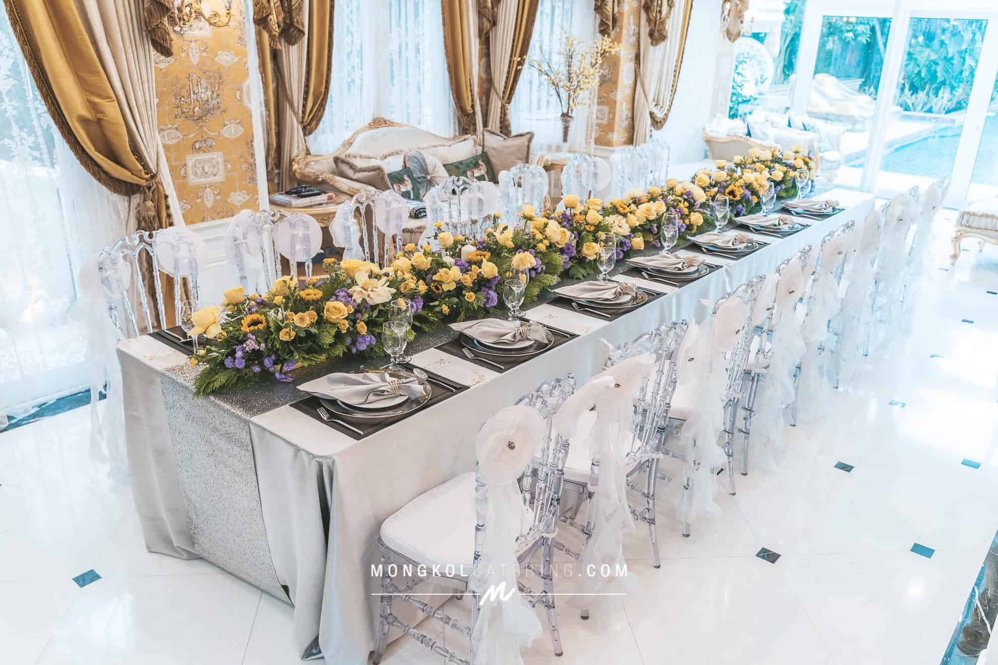 จัดเลี้ยงโต๊ะจีน แบบ Long Table @ The Royal Residence