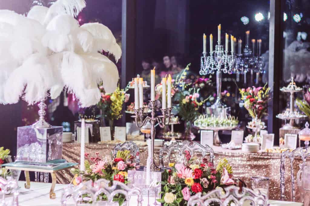 จัด เลี้ยง ค็อกเทล คานาเป้ โทนชมพู งานวันเกิดคุณ Mark Thawin