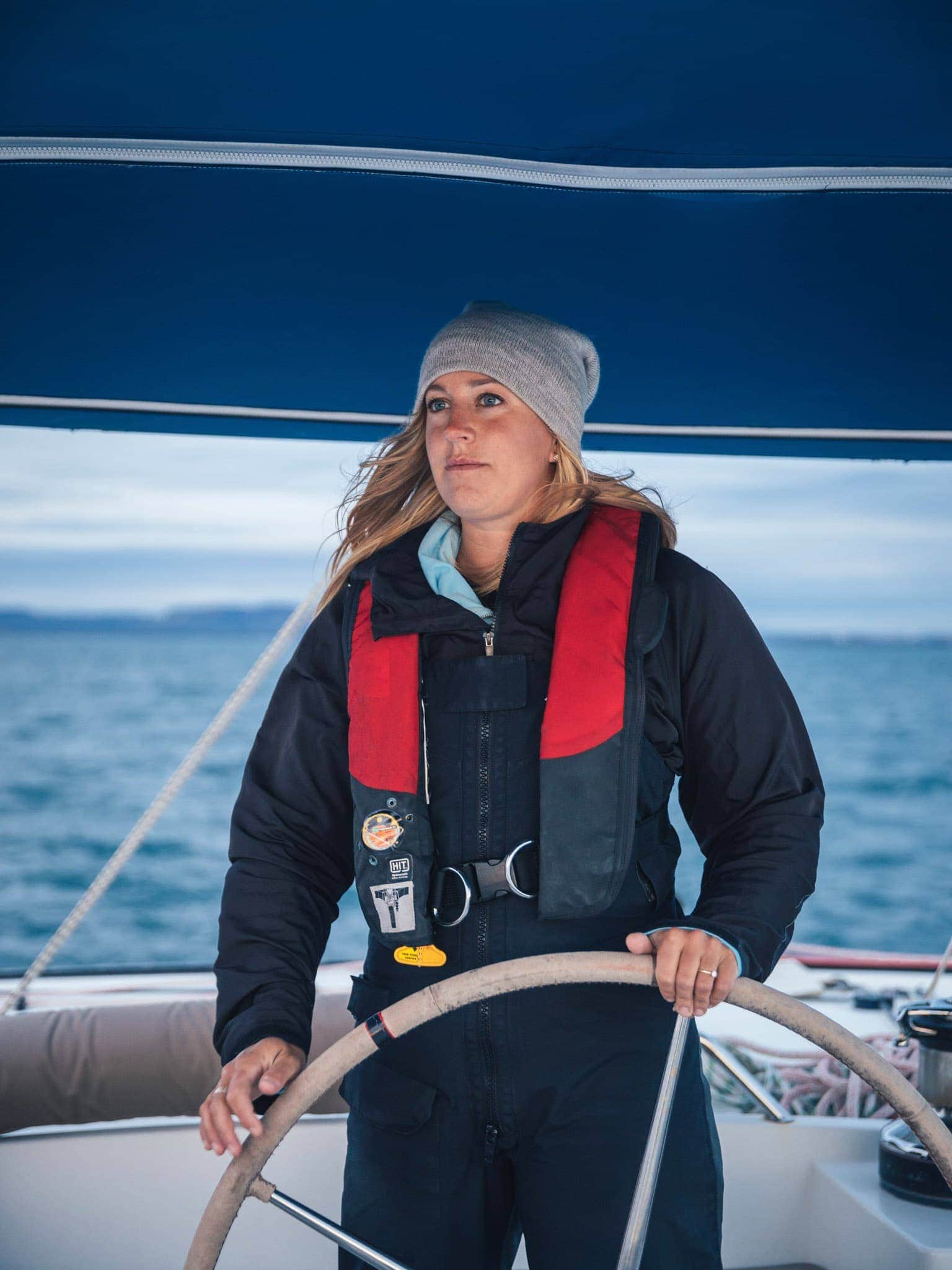 female captain at the helm