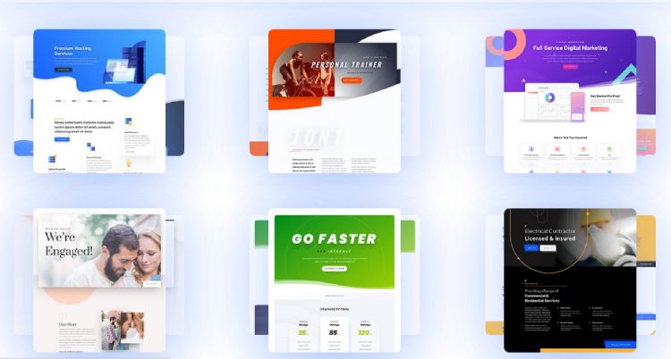 There are many available Divi premade templates to choose from.