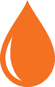 Orange droplet icon representing water or fluid solutions.