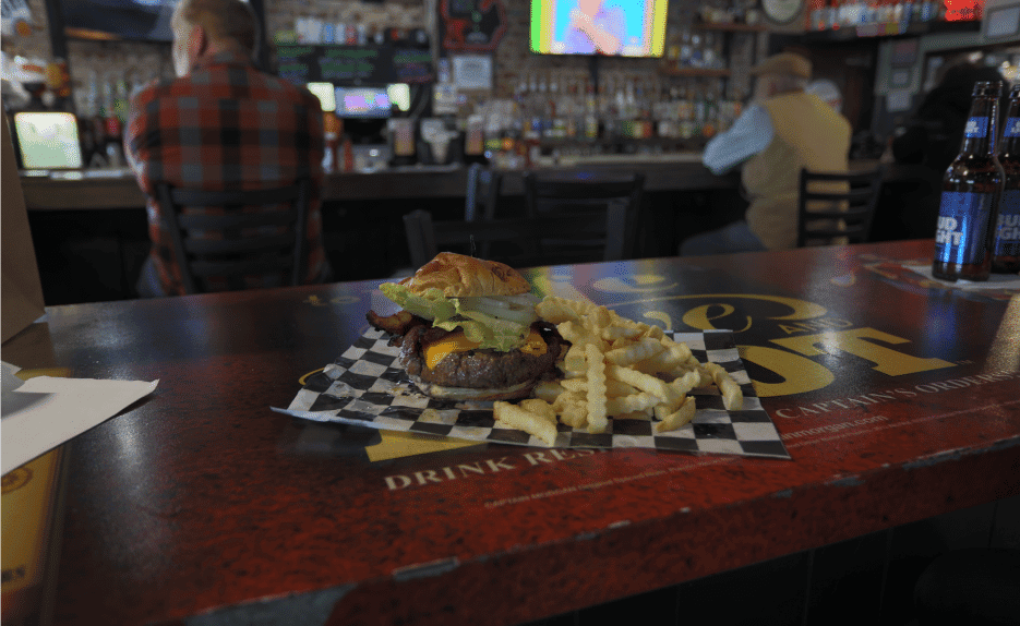 food on bar