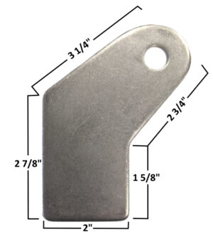 AA-178-A 2" X 2 7/8" End Cap Plus Seat Belt Tab