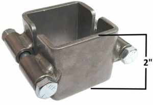 AA-418-A 2 Bolt Clamp Bracket Fits 2" Square Tubing