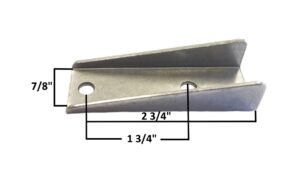 AA-085-A Channel Tab, 3" Long, (2) 1/4" Holes