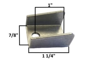 AA-086-A Channel Tab, 1 1/4" Long, 1/4" Hole