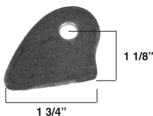 AA-088-A Parachute Tab, 1/8" Steel, 3/8" Hole
