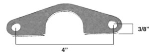 AA-325-A Large Axle Plate, Fits 1 1/2" Tubing
