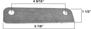 AA-326-A Strap, 1/8" steel, 7/16" holes