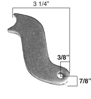 AA-330-A Go Kart Steering Arm Bracket, 3 1/2" long