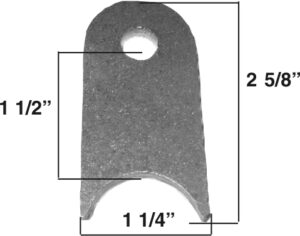 AA-374-A Chassis Tab, Fits 1" Tubing